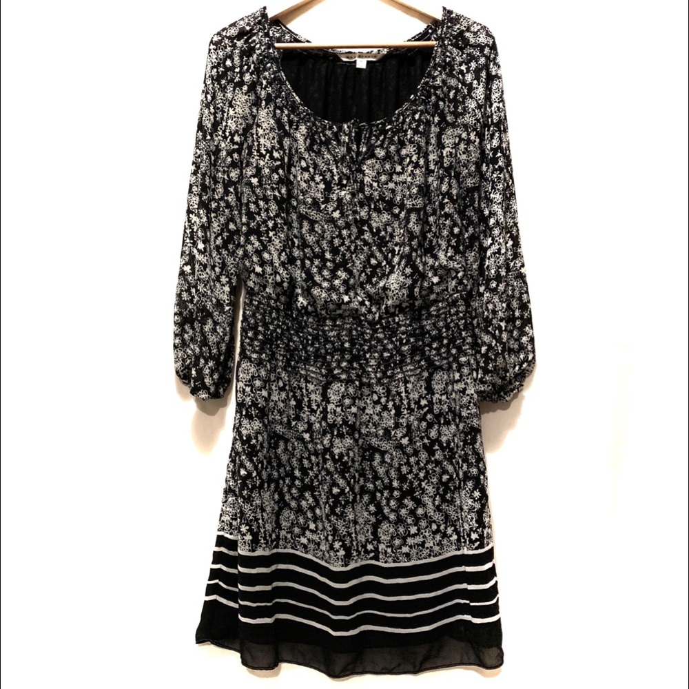 Max Studio Black and White Floral Dress